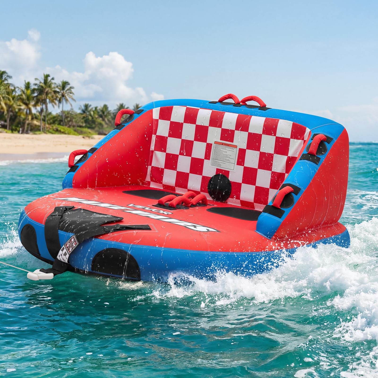 VEVOR towable tube deflated and folded for compact storage convenience
