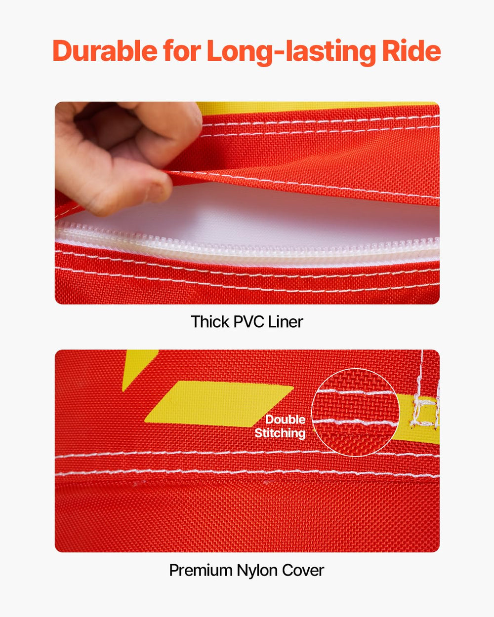 VEVOR side buoy detail highlighting knee support for rider stability
