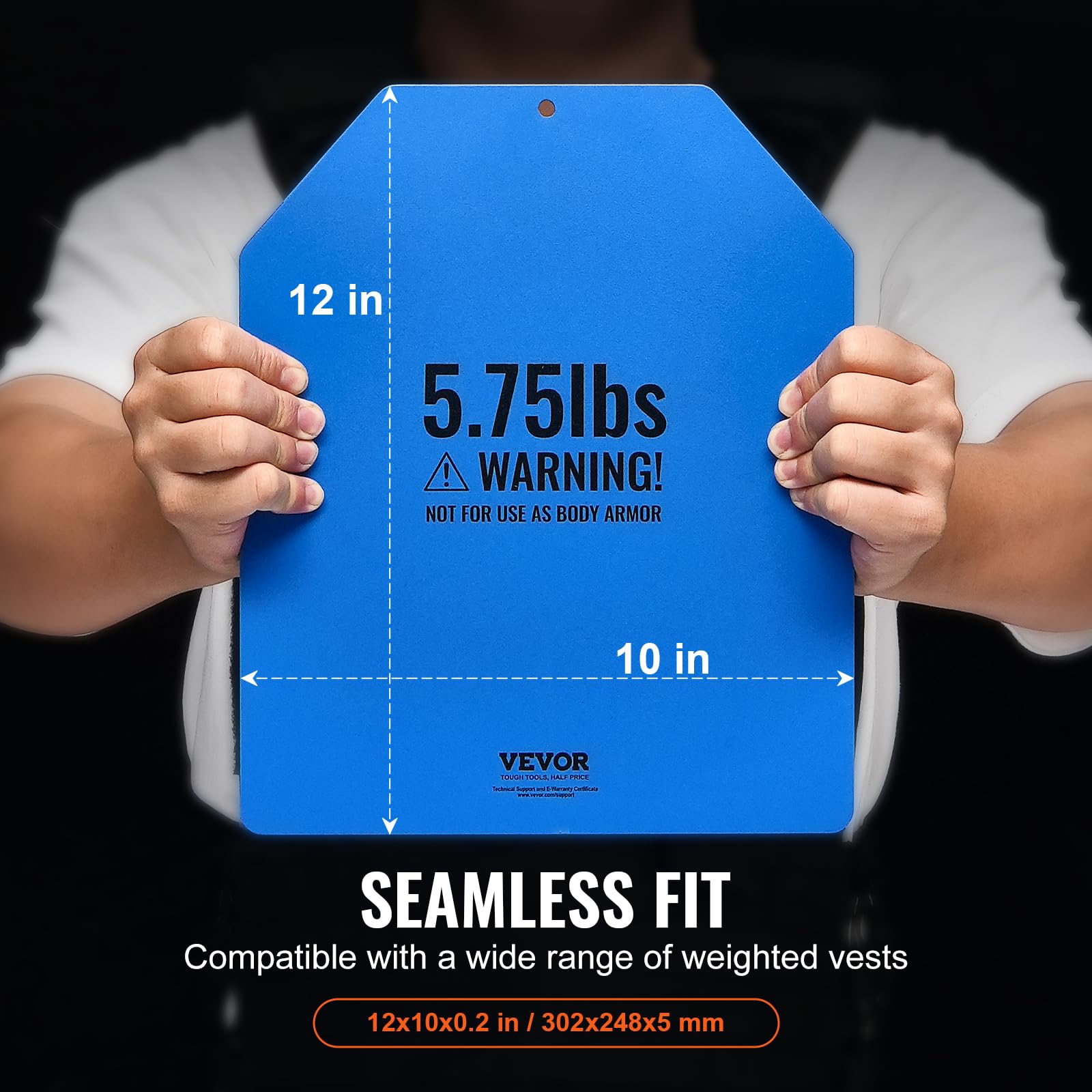 VEVOR stacked pair of plates displaying compact profile for customizable weight increments