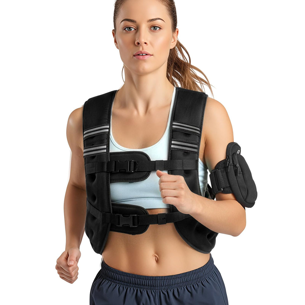 VEVOR size comparison with a water bottle showing scale and 35-45 inch chest fit