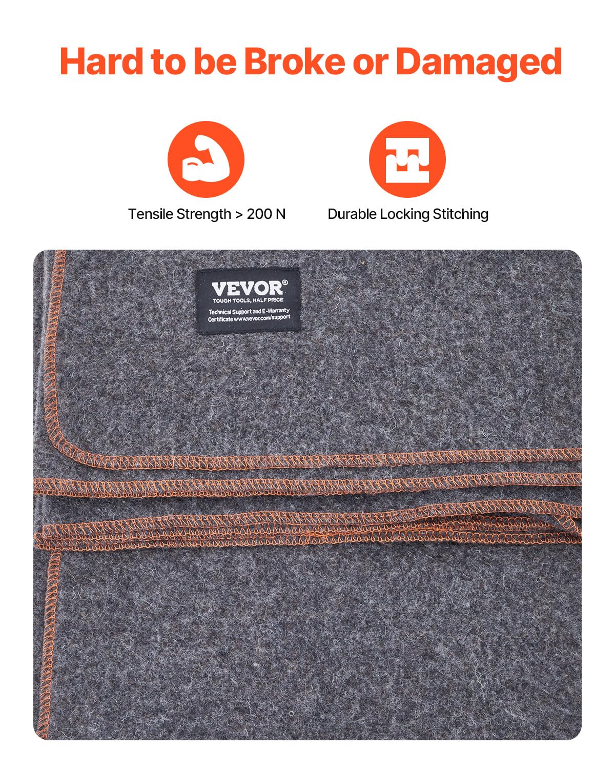 VEVOR blanket draped over log at campfire offering cozy outdoor comfort