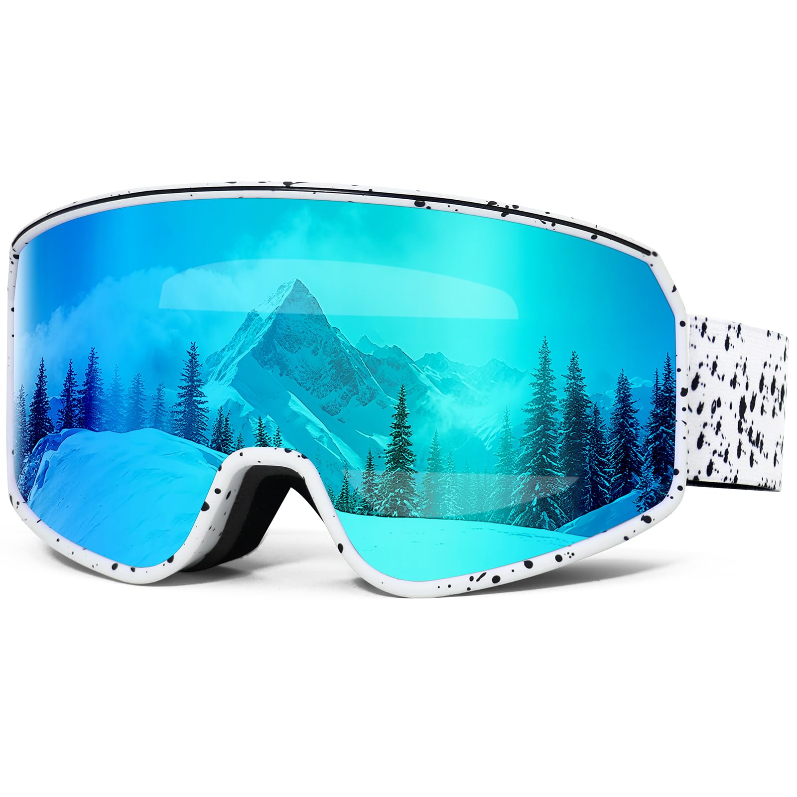 VEWOE front view goggles showing full-face coverage and clear field of vision