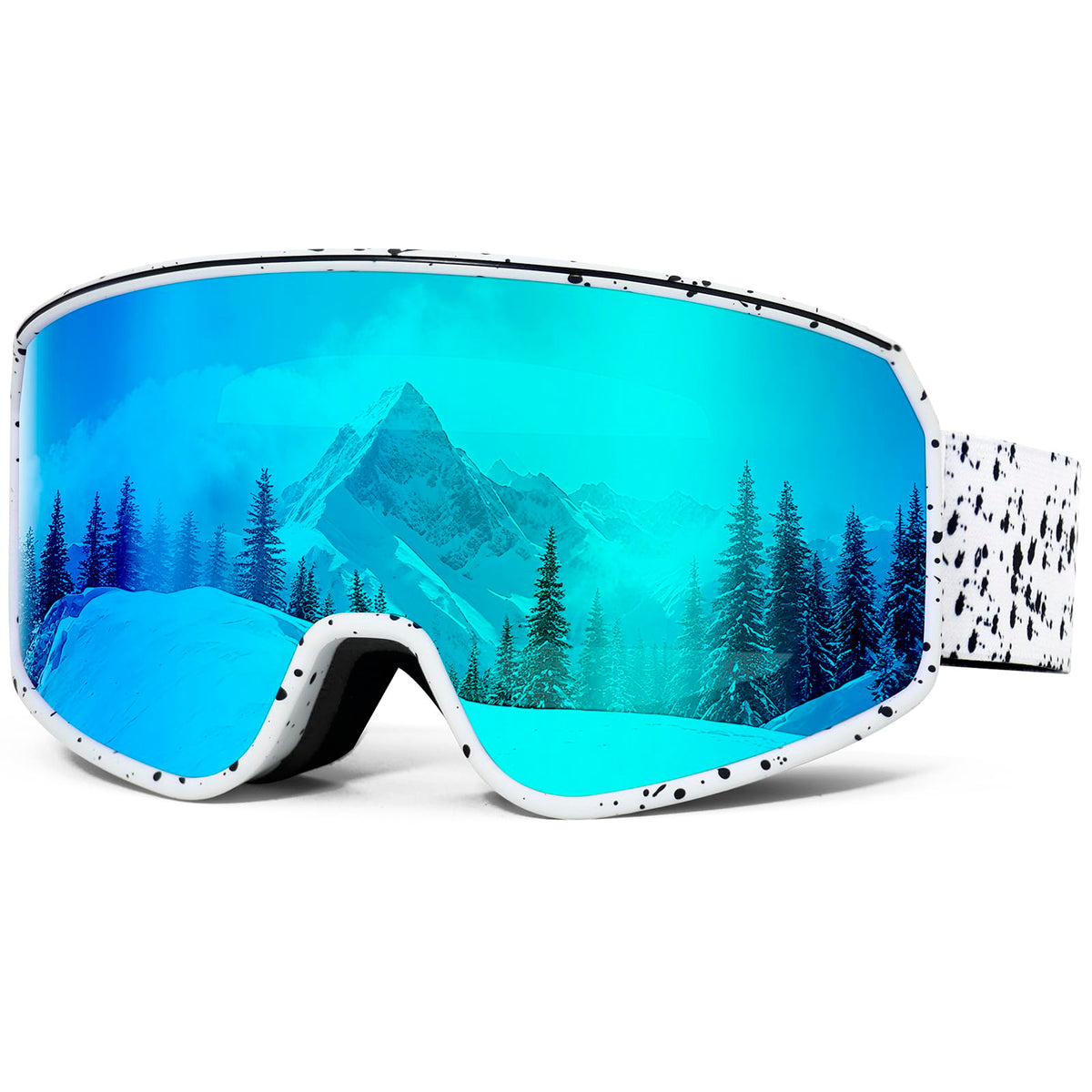 VEWOE front view goggles showing full-face coverage and clear field of vision