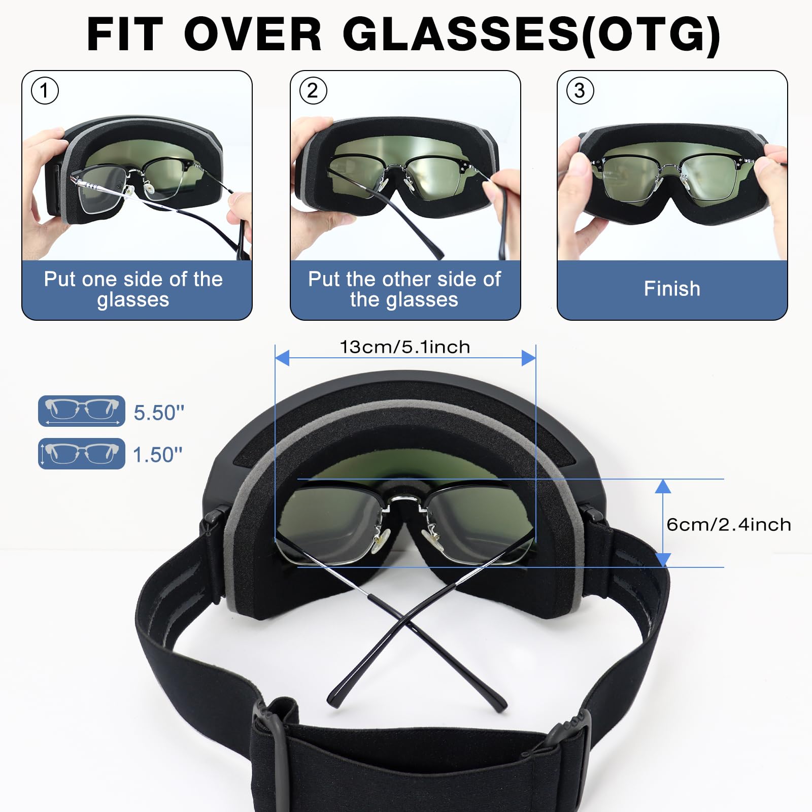 VEWOE with prescription glasses inside showing OTG fit and eyewear convenience benefit