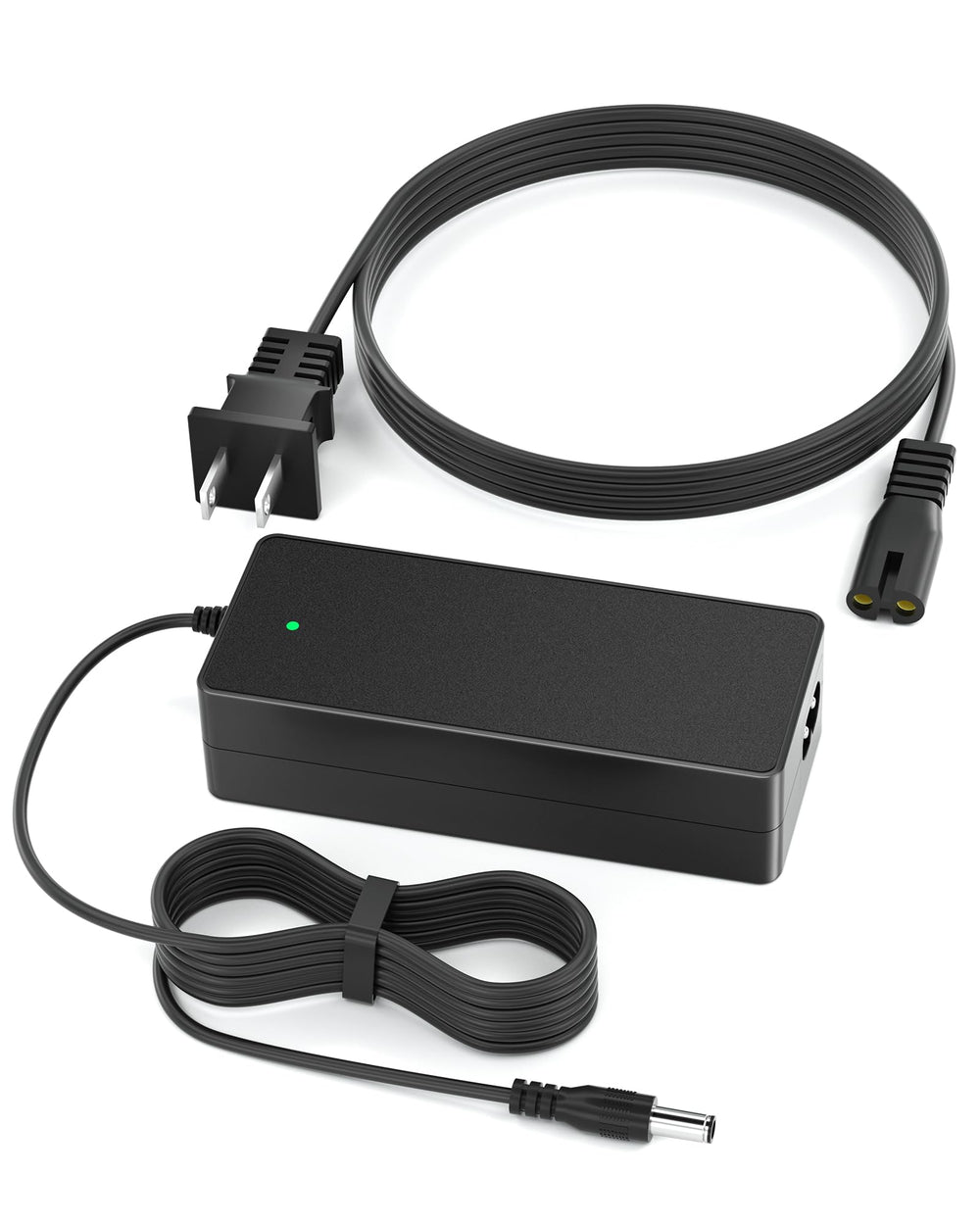 vhbw charger front view showing compact durable housing and benefits