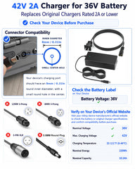 vhbw charger 8mm RCA round plug close-up fitting scooter port securely
