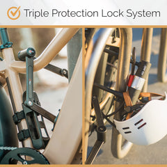 Via Velo cable coiled detail showing flexible 6-foot reach and weatherproof coating