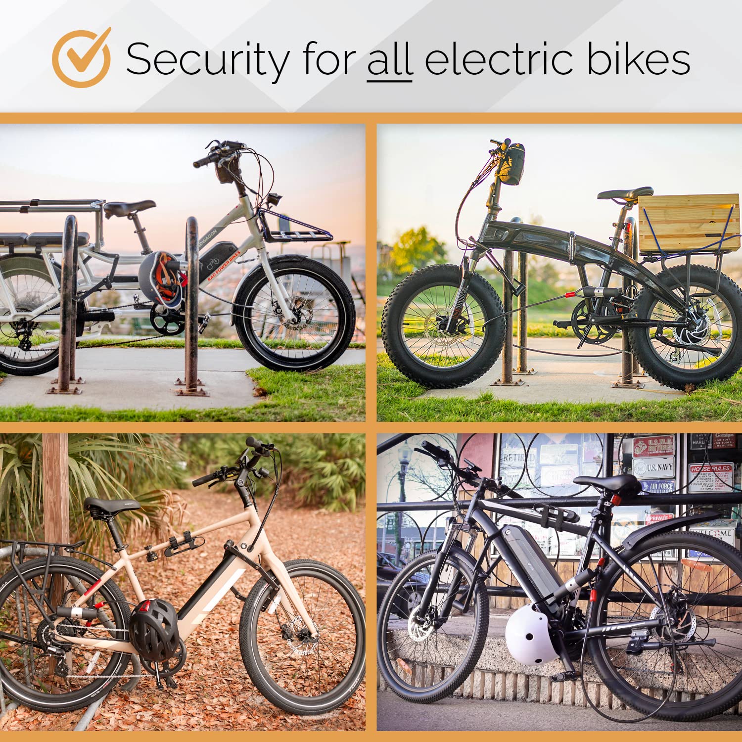 Via Velo lifestyle urban bike parked showing practical security in a city setting