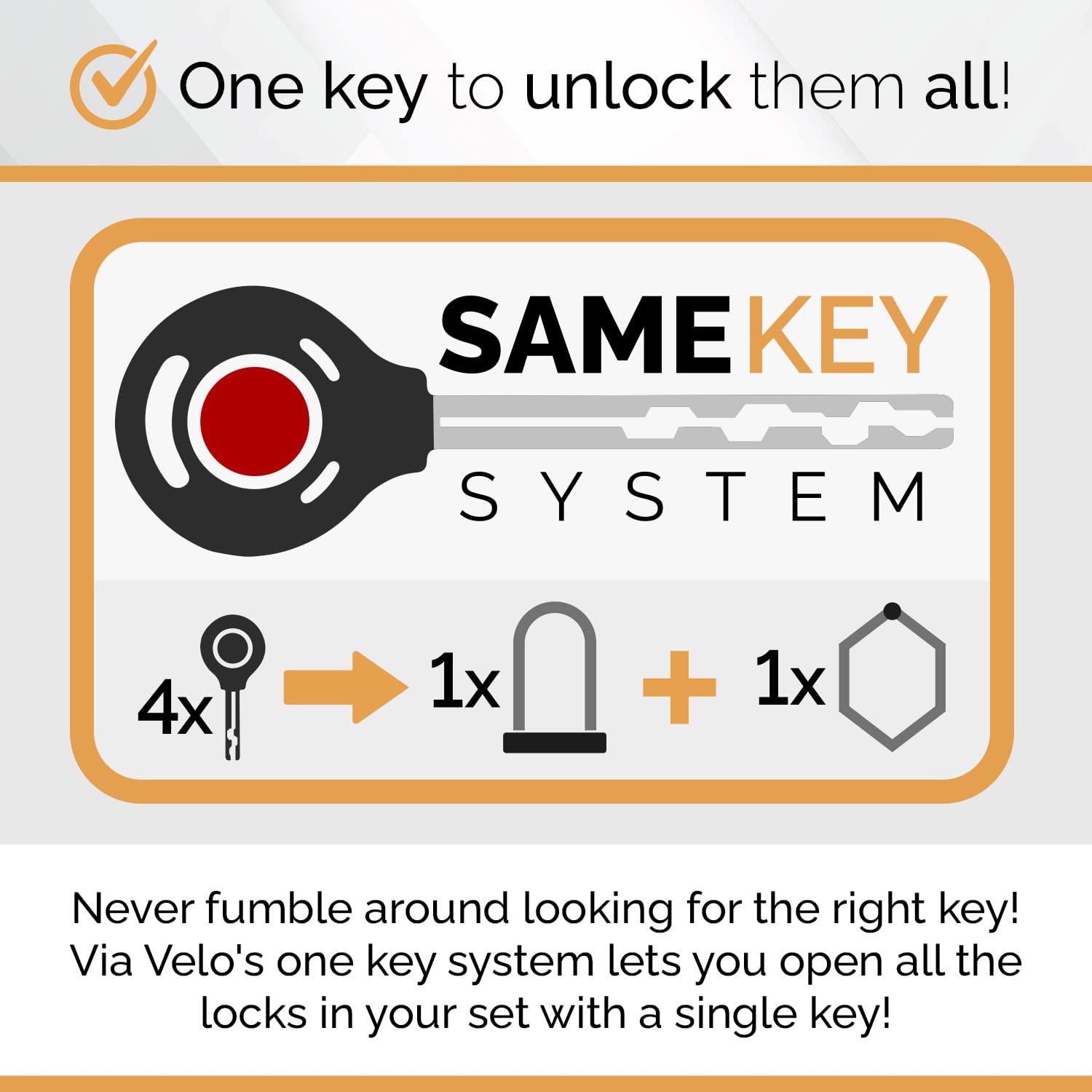 Via Velo U-lock front view highlighting thick shackle and anti-theft strength