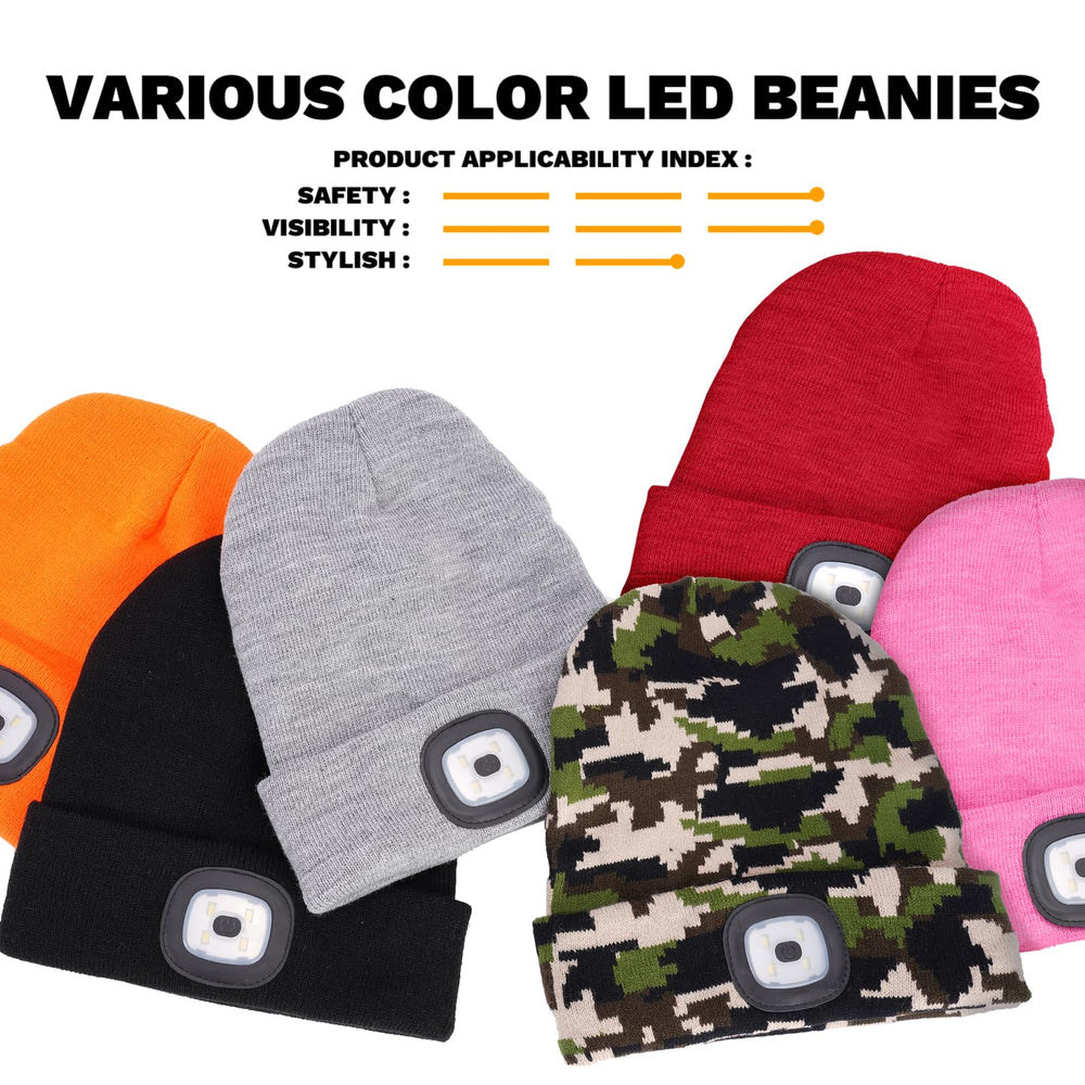 VIBELITE beanie worn during night walk providing visibility and warmth
