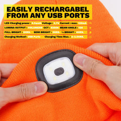 VIBELITE close-up of removable LED module highlighting easy USB charging