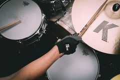 Vic Firth thumb and forefinger grip detail showing synthetic rubber for secure hold