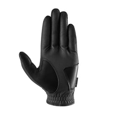 Vice Golf Duro Black palm close-up showing leather insert for enhanced grip and control