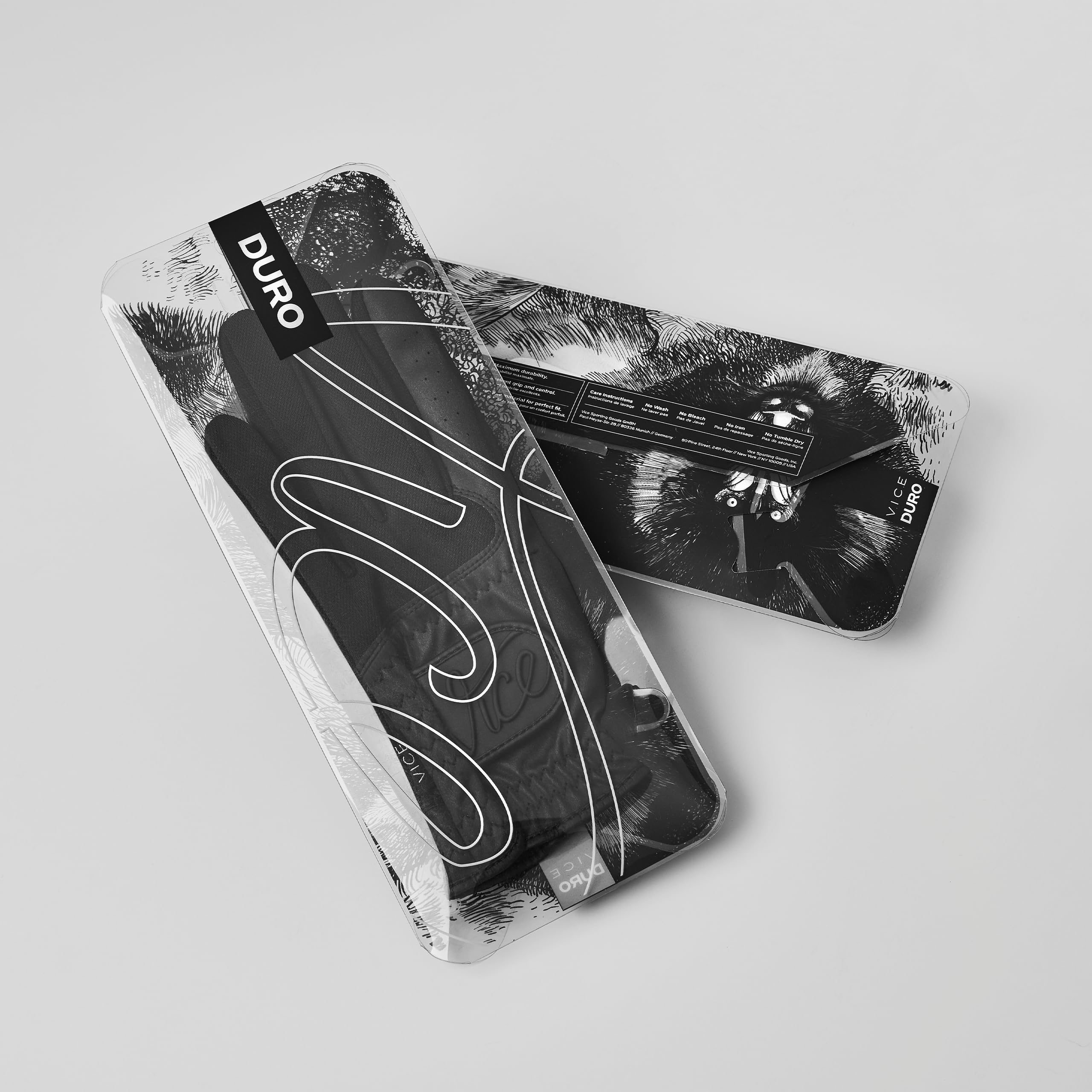 Vice Golf Duro Black in transparent packaging highlighting redesigned presentation