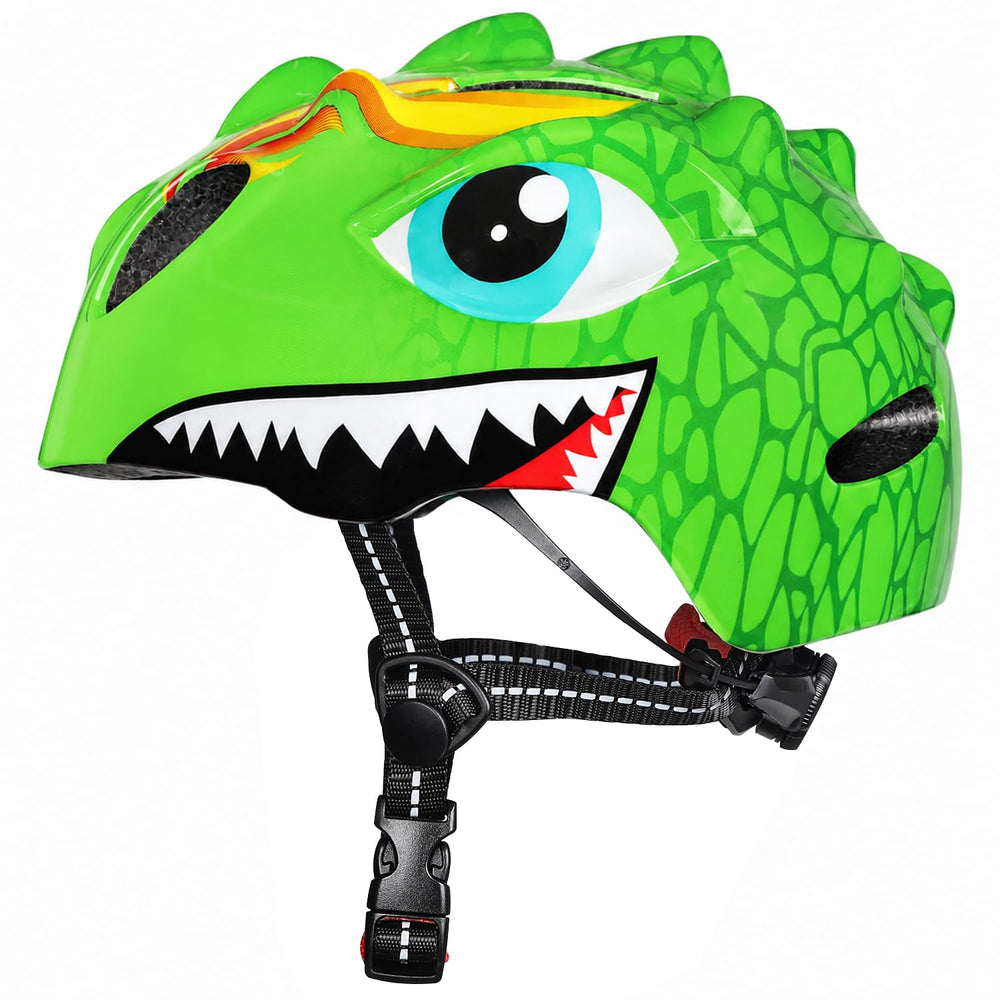 VICTGOAL front view of helmet showing colorful design and secure fit benefit