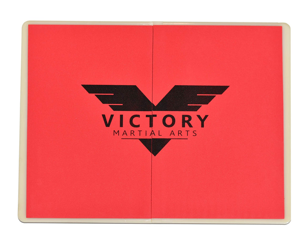 Victory Martial Arts front view of rebreakable board set showing colors and packaging benefit durability