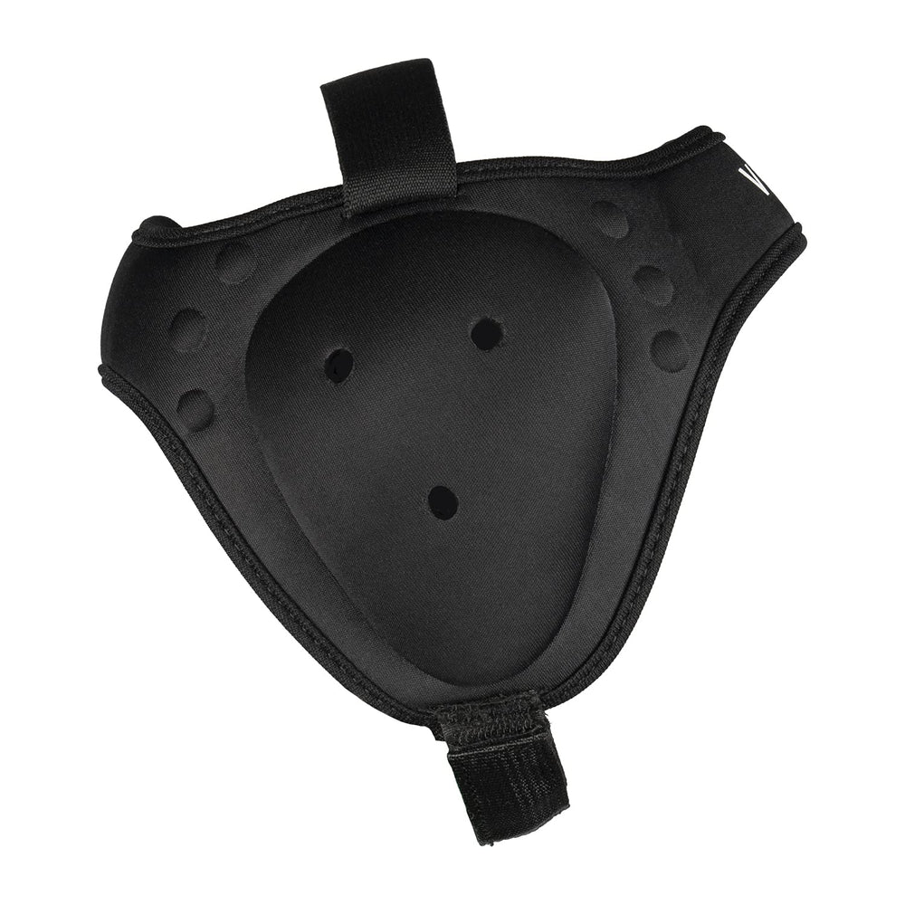 Victory Martial Arts headgear next to tape measure showing adult sizing guidance