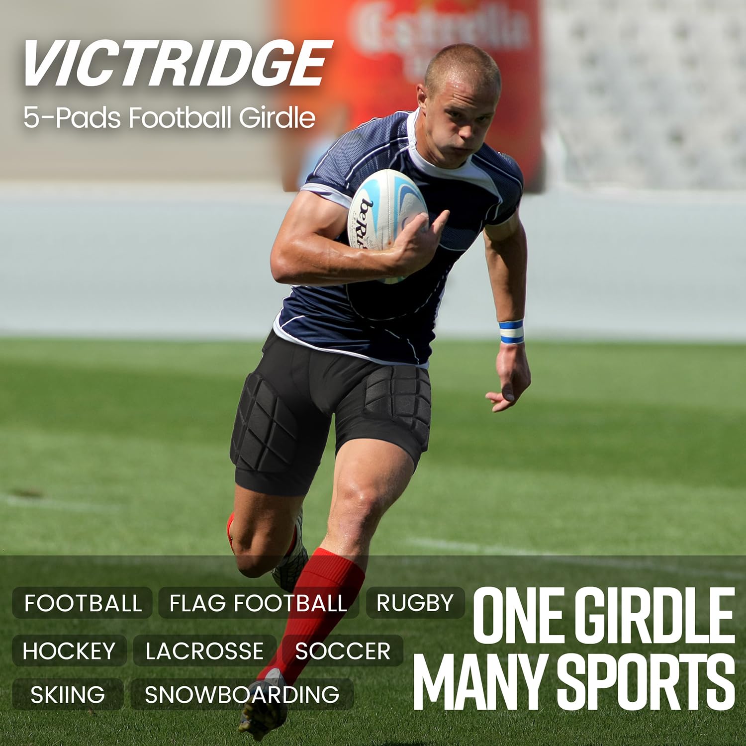 victridge side profile displaying elastic cup pocket and secure cup retention benefit