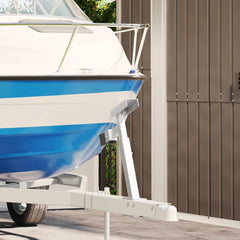 vidaXL winch stand side profile highlighting adjustable arm and space-saving design