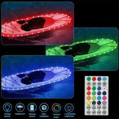VIDLULTD lights installed on paddleboard at night enhancing visibility and style