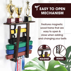 VIEWAY top shelf holding trophy and photo displaying achievements neatly