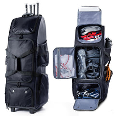 VIGEGARI front view showing organized pockets and durable exterior for easy packing