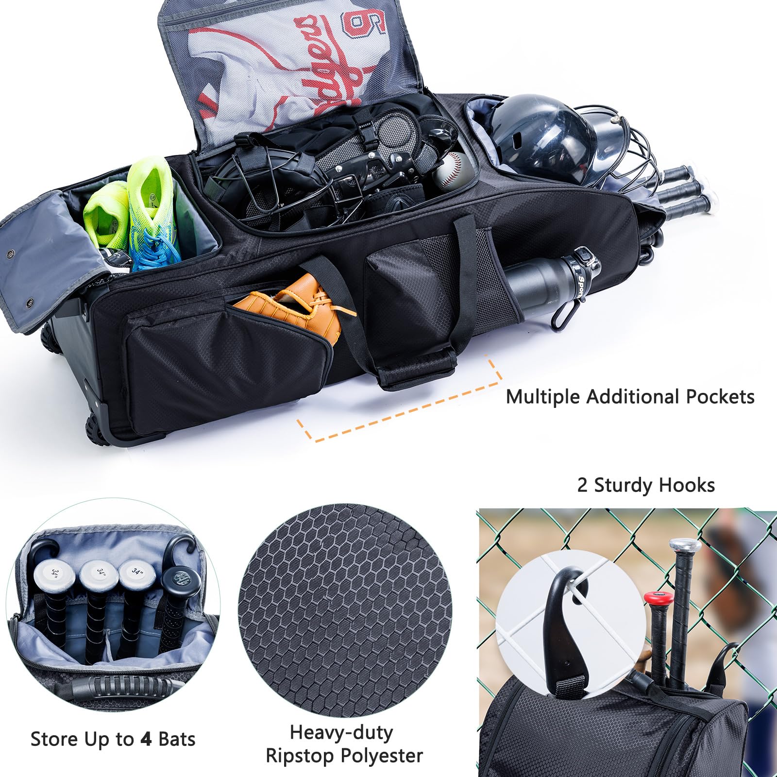 VIGEGARI ventilated shoe pocket keeping cleats separate and reducing odors