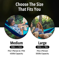 Vigel fully unfolded XL hammock showcasing ample space and comfortable lounging