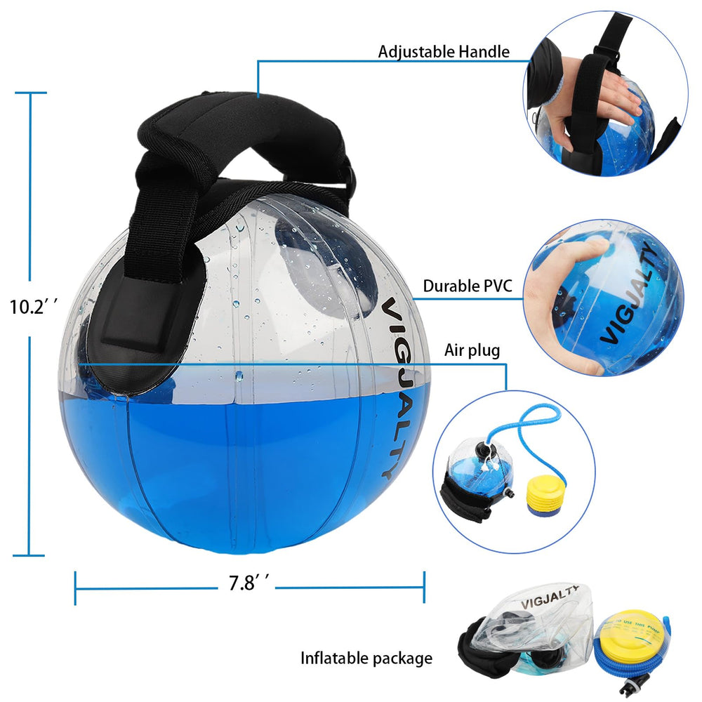 VIGJALTY side profile of water bag highlighting compact training advantage
