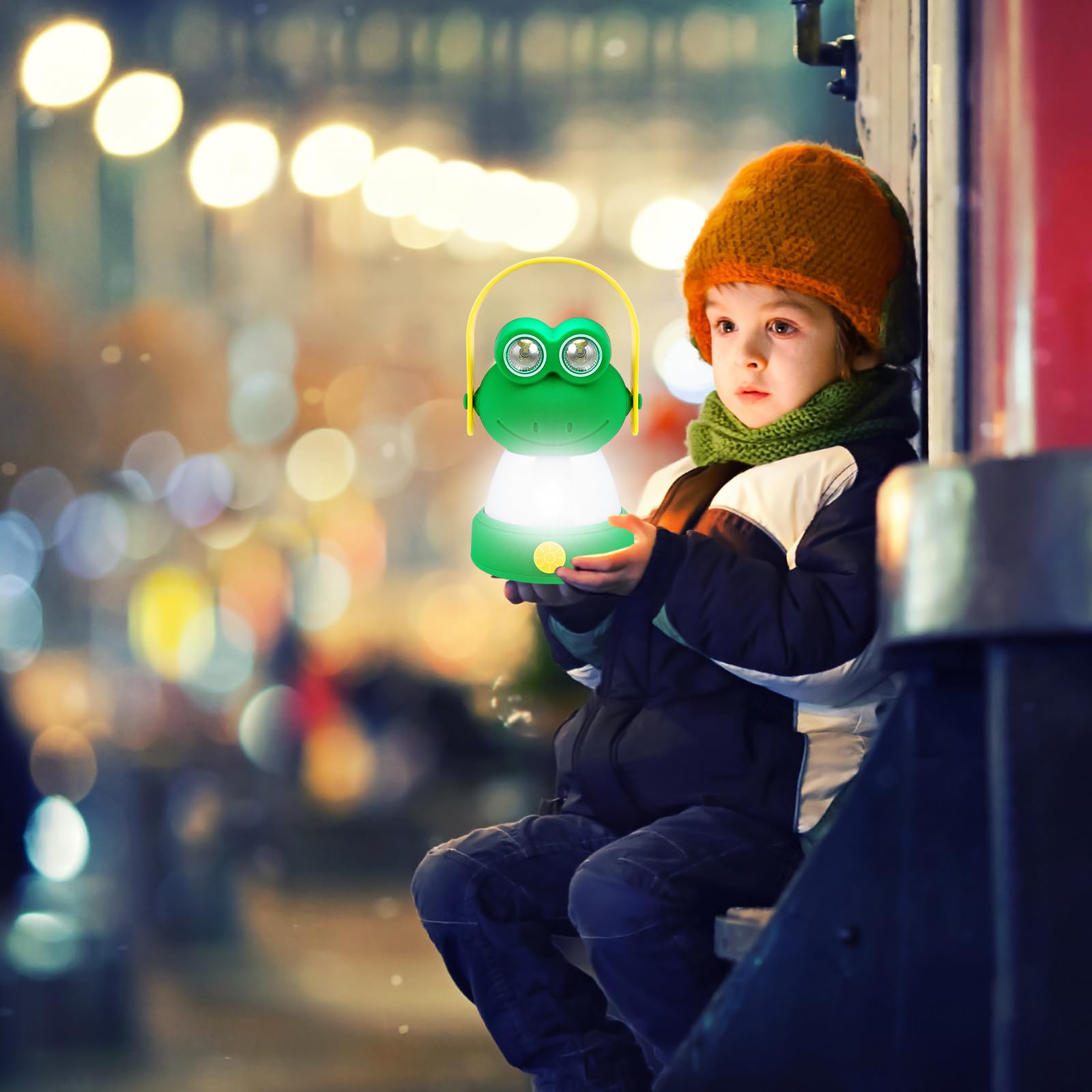 VIHOSE hand holding lantern showing compact size and travel-friendly convenience