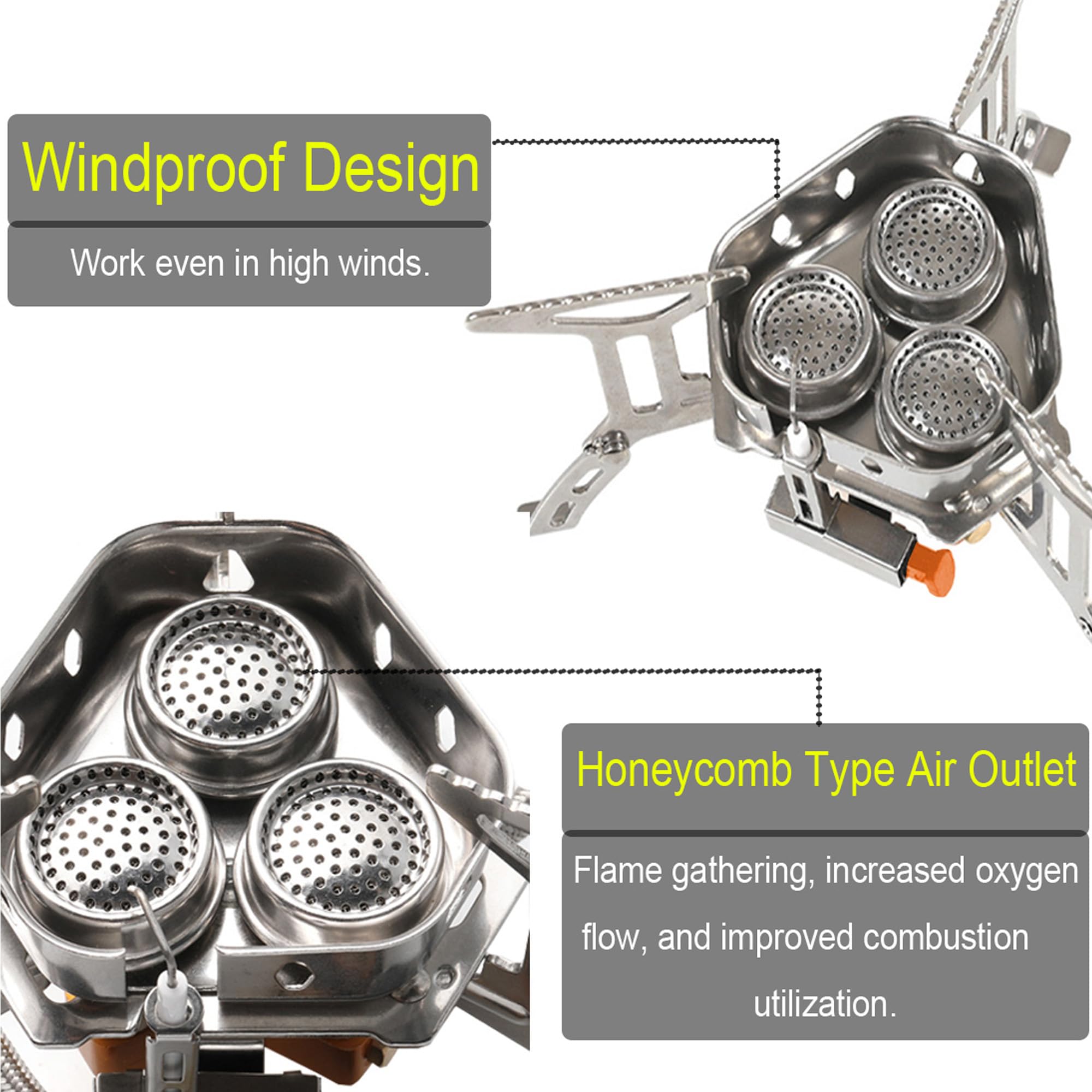 Vijezoy close-up of honeycomb flame tray for efficient combustion