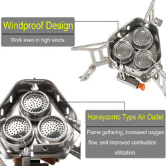 Vijezoy close-up of honeycomb flame tray for efficient combustion