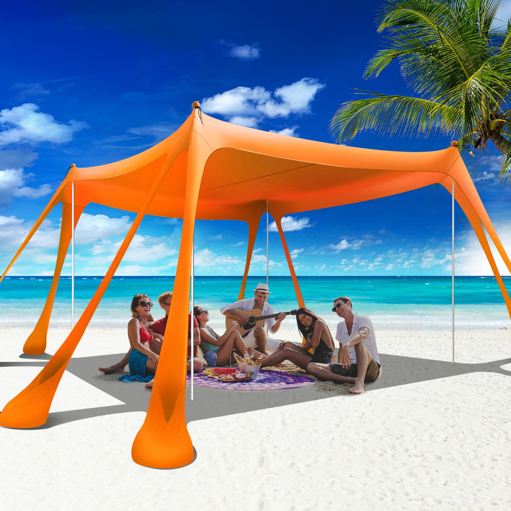 VIONMI front view of full 10x10ft canopy showing shaded area and protection