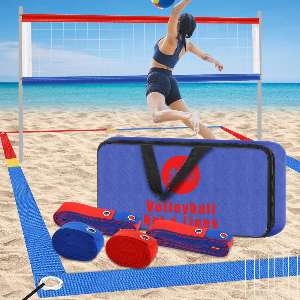VioraWhite front view of net and lines showing ready-to-play setup benefit