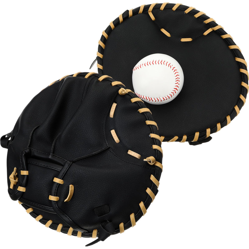 VioraWhite front view brown pancake training glove shows compact profile and durable finish