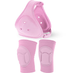 VioraWhite front packaging showing pink headgear and knee pads, clear product view benefits