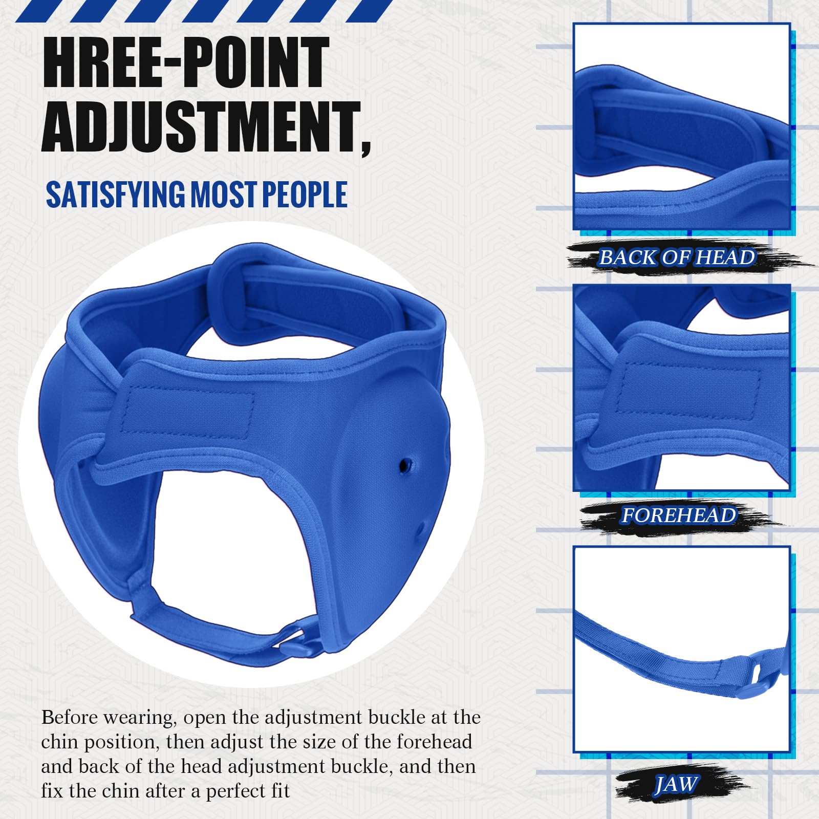VioraWhite adjustable headgear strap detail ensuring secure personalized fit