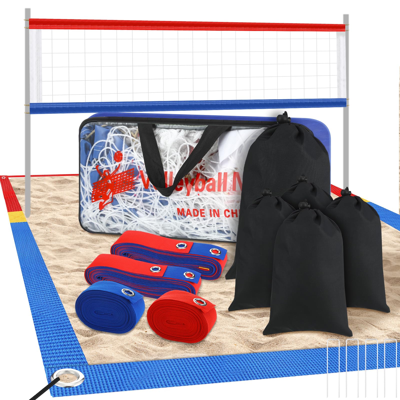 VioraWhite court with ruler showing net and line size scale for accuracy