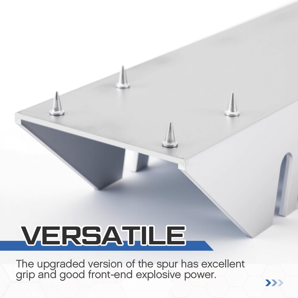 VioraWhite spike detail with replaceable studs for traction on cinder tracks