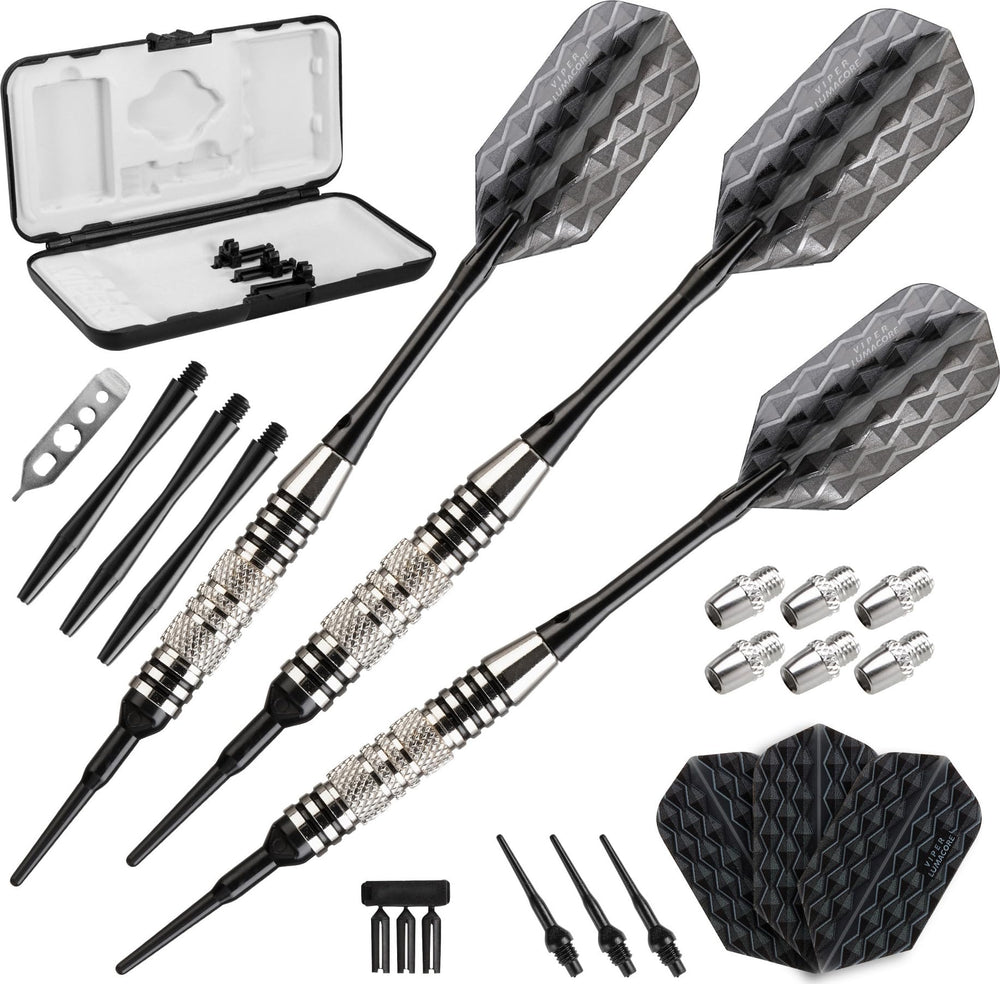 Viper by GLD Products front view of three Bobcat darts showing grip and finish for consistent throws