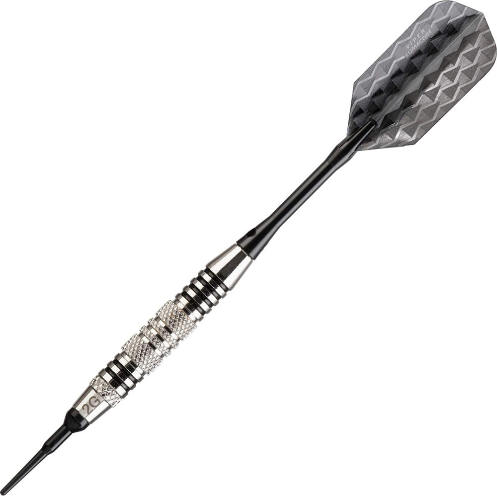 Viper by GLD Products dart held in hand to show scale and comfortable grip for accuracy