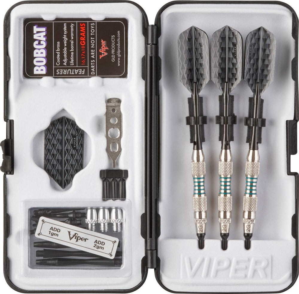 Viper by GLD Products aluminum and nylon shafts with flights laid out to show durability options