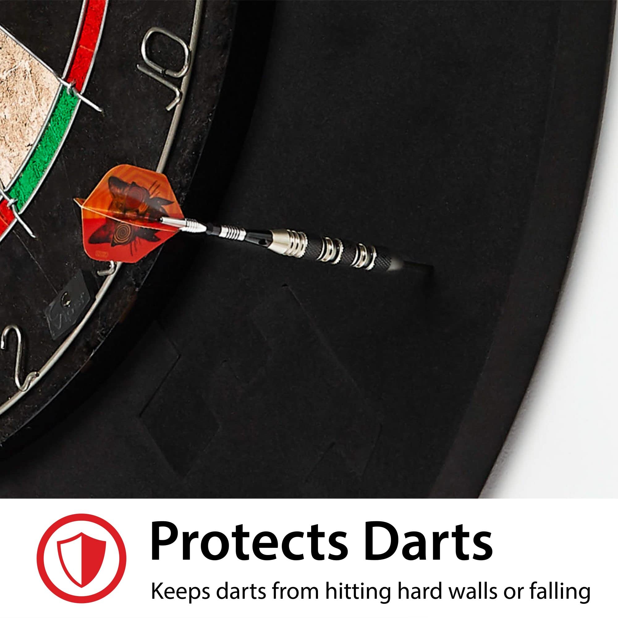Viper by GLD Products surround mounted around a bristle dartboard showing fit