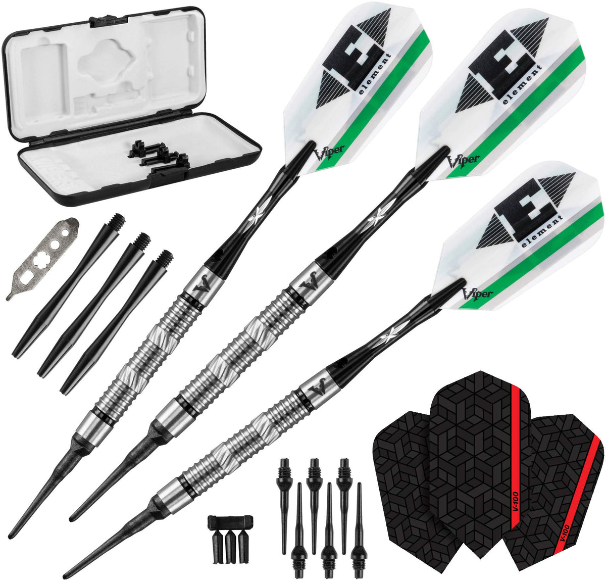 Viper by GLD Products front packaging showing complete 18g dart set and benefits