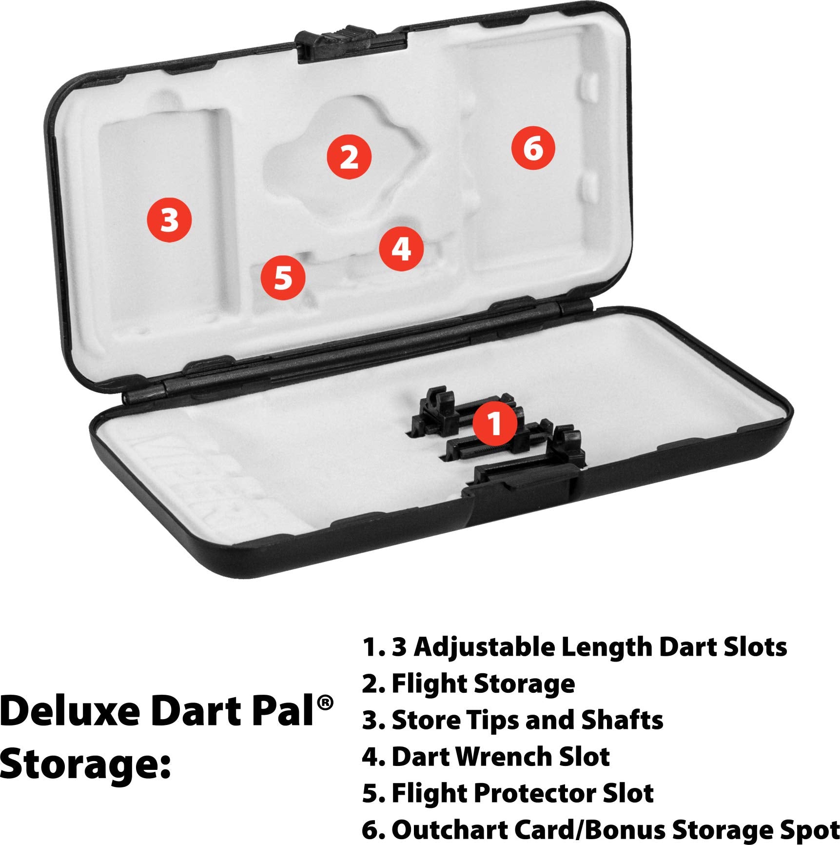Viper Grim Reaper Deluxe Dart Pal case open protecting darts for travel