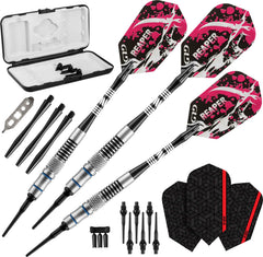 Viper Grim Reaper front view showing complete dart set and case for organized storage