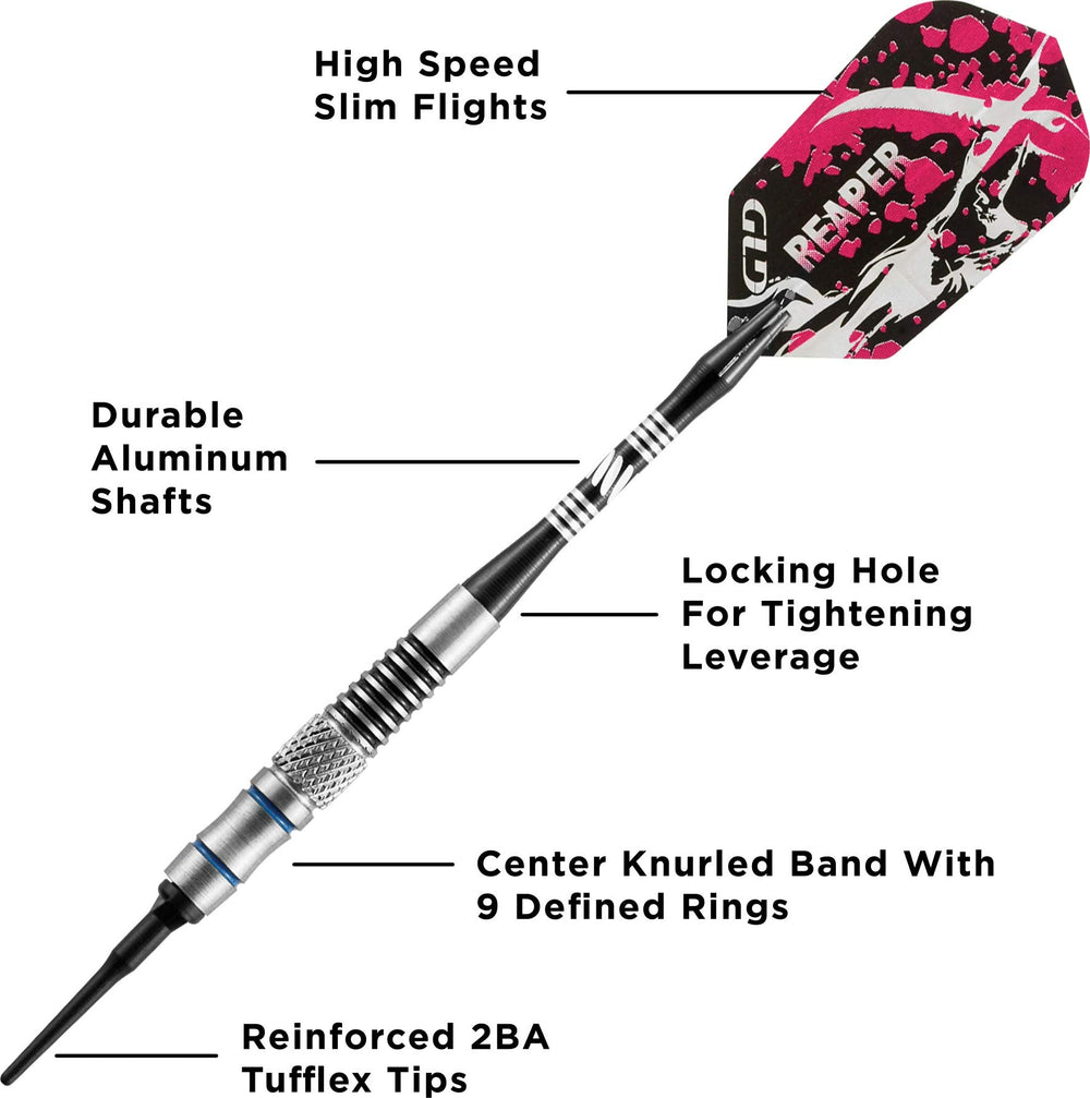 Viper Grim Reaper shaft detail showing diamond cut and locking hole for stability