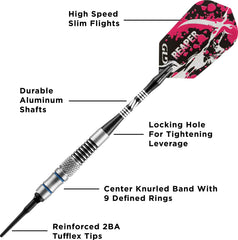 Viper Grim Reaper shaft detail showing diamond cut and locking hole for stability