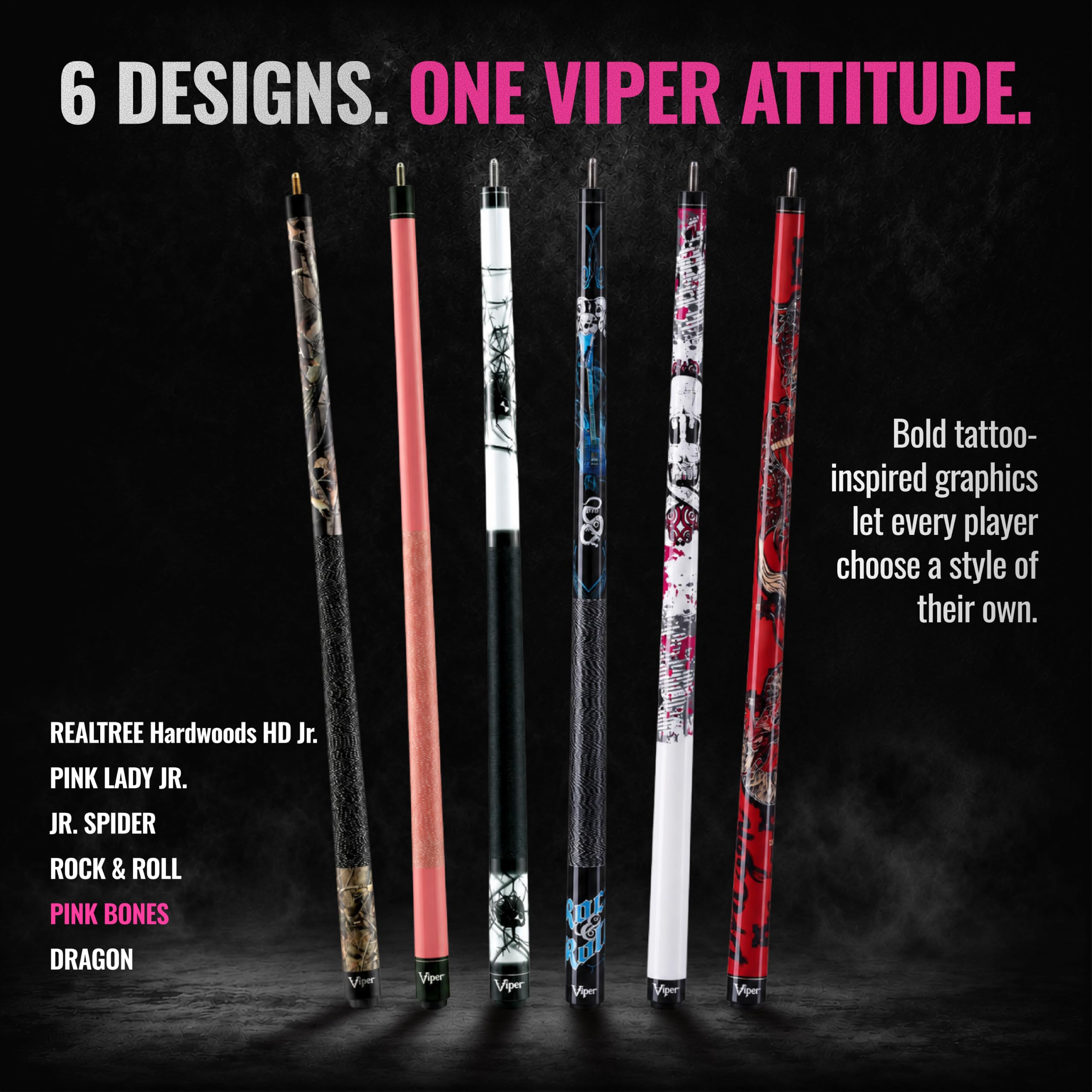 Viper by GLD Products next-to-standard cue showing shorter 48-inch scale for tight spaces