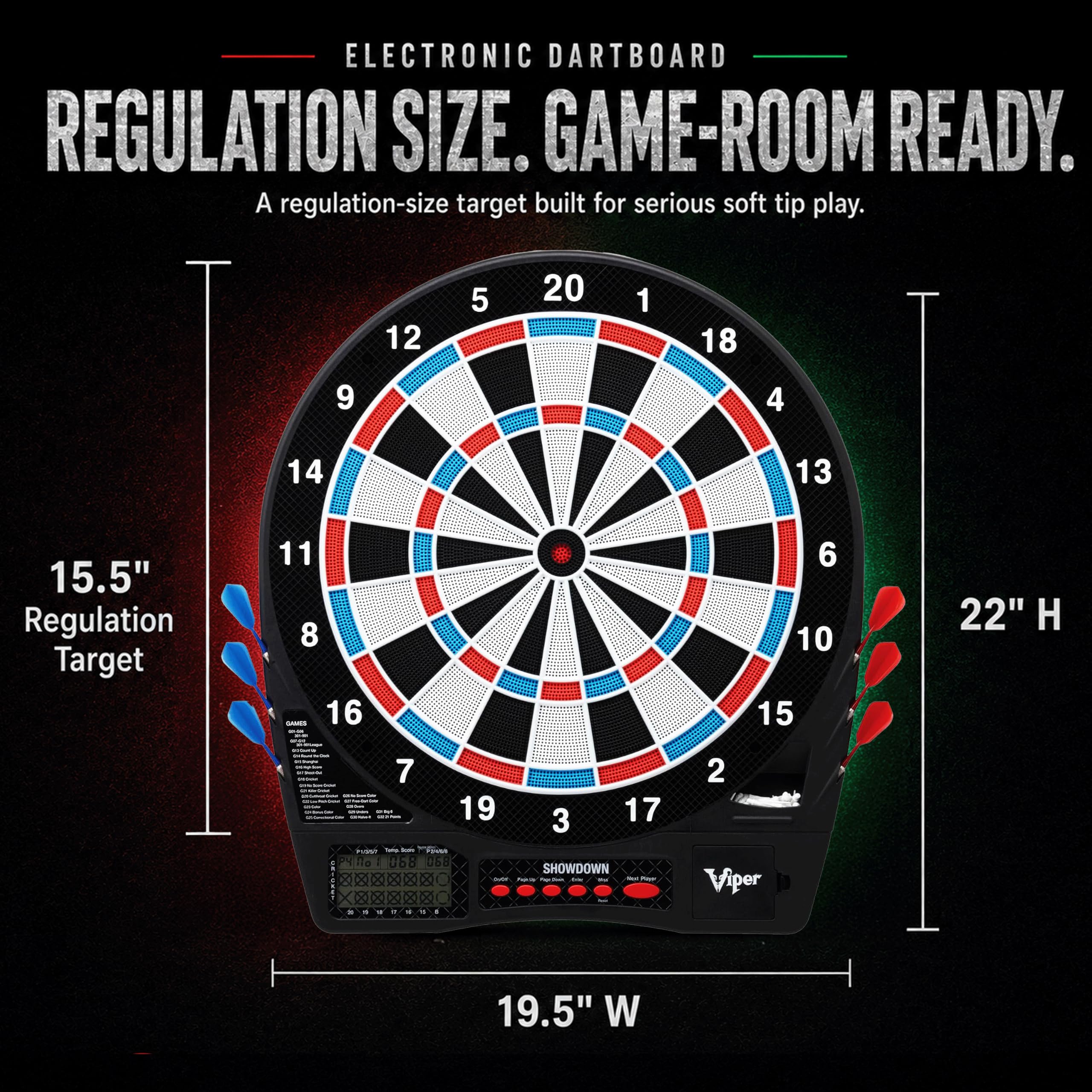 Viper by GLD Products LCD display visible from throw line for easy automatic scoring